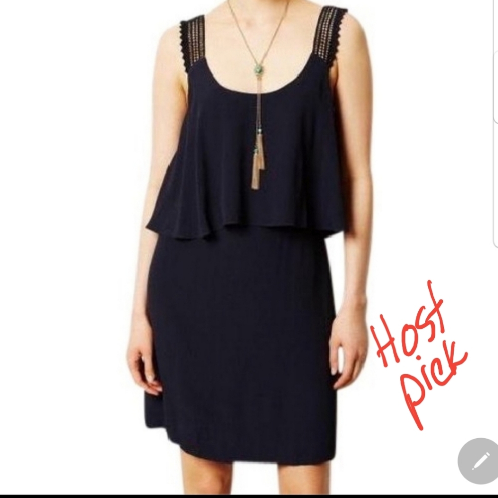 MAEVE ANTHROPOLOGIE blue Tisana tiered dress